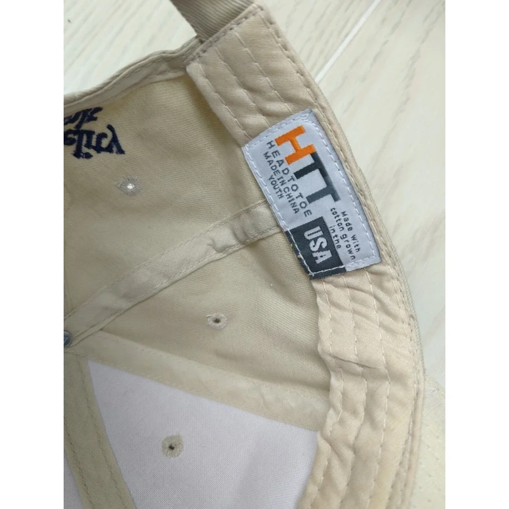 Greensboro Grasshoppers NC Fidelity bank Youth khaki tan baseball hat cap adjust